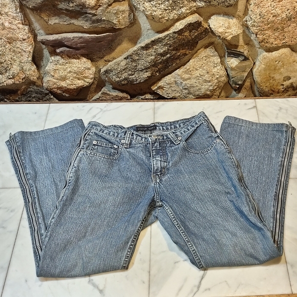 VTG Bobson Jeans Side Zipper Blue Jeans - Picture 2 of 12